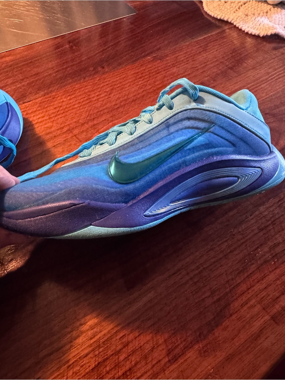 Nike women’s A’ja Wilson “Indigo Girl” basketball shoe. Size 7.5, like new